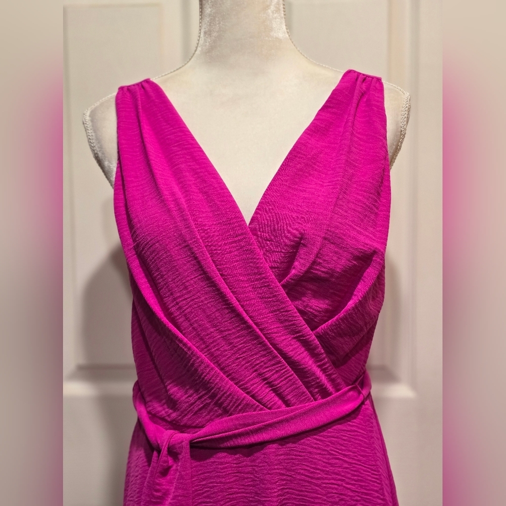 DKNY Pink Faux Wrap Dress - Picture 9 of 15